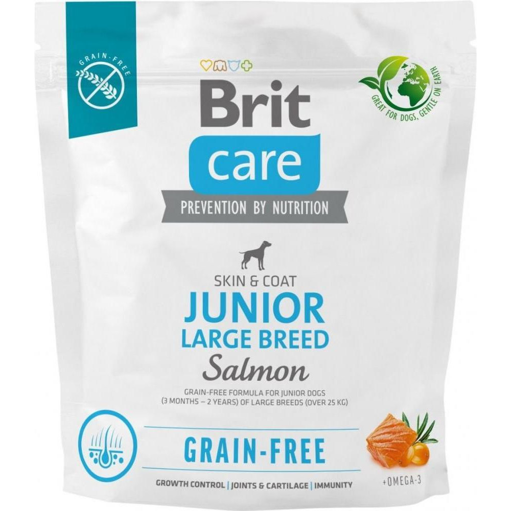 Brit Care Grain-free Junior Large Breed Salmon 1 кг (172199) - зображення 1