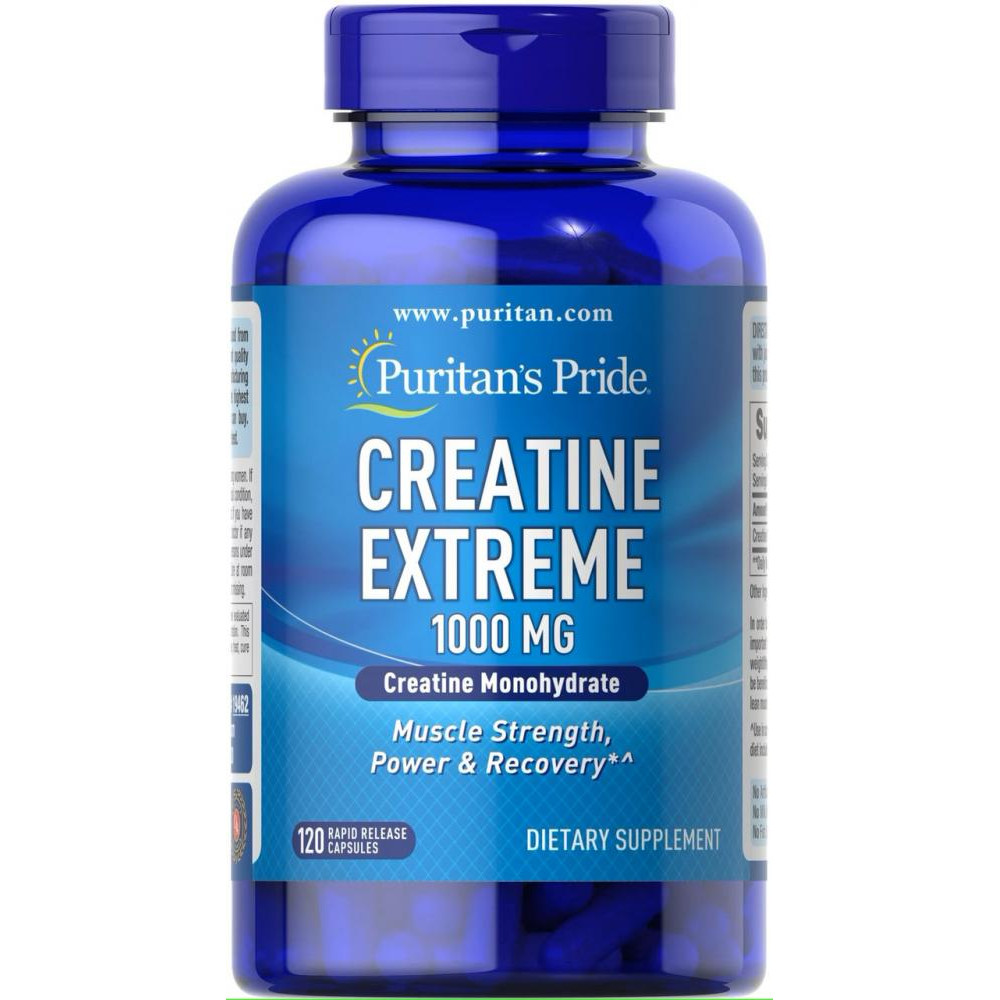 Puritan's Pride Creatine Extreme 1000 mg 120 caps - зображення 1