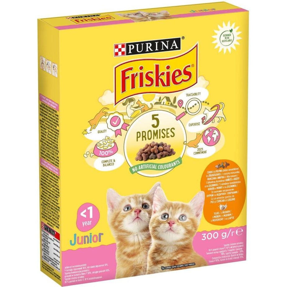 Friskies Junior с курицей, молоком и овощами 0,3 кг (7613031868360) - зображення 1