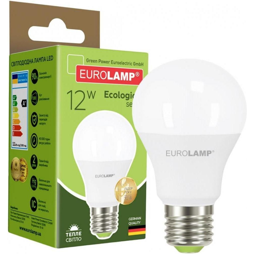 EUROLAMP LED A60 E27 12W 3000K 220V (LED-A60-12273(P)) - зображення 1