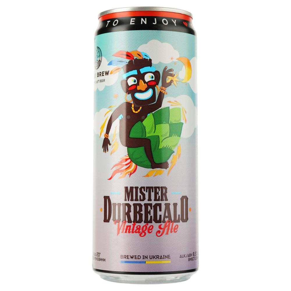 Mikki Brew Пиво  Mister Durbecalo, світле, нефільтроване, 8,5%, з/б, 0,33 л (4820183001023) - зображення 1