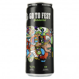   Mikki Brew Пиво  Go to Fest, світле, нефільтроване, 5,7%, з/б, 0,33 л (4820183001139)