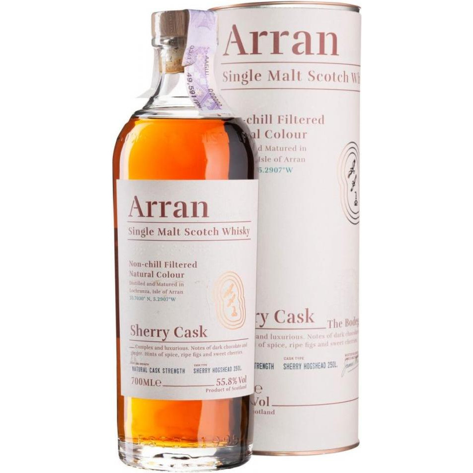 Arran Віскі  Sherry Cask, Tube 0,7 л (5060044483776) - зображення 1