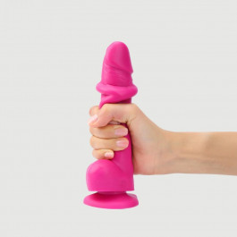   Strap-On-Me Sliding Skin Realistic Dildo Fuchsia - L (SO6257)