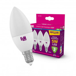   ELM LED 5W E14 4000K PA10L набор 3 шт (18-0156)