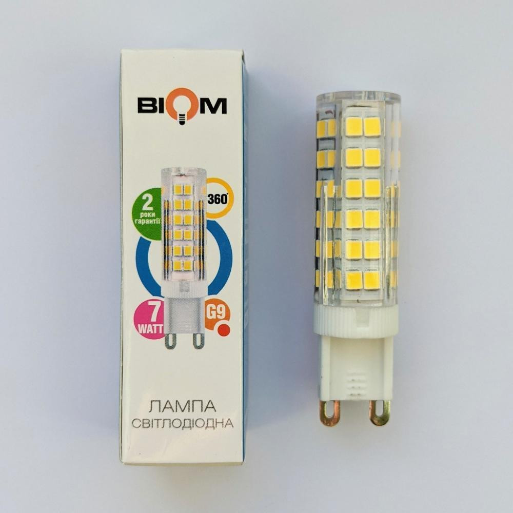 Biom LED G9 7W 3000K 220V (1370) - зображення 1