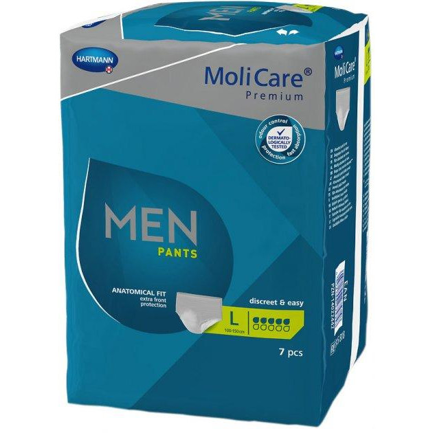 Hartmann Труси поглинаючі для чоловіків  MoliCare Premium Men Pants 5 крапель L 7 шт (4052199275758) - зображення 1