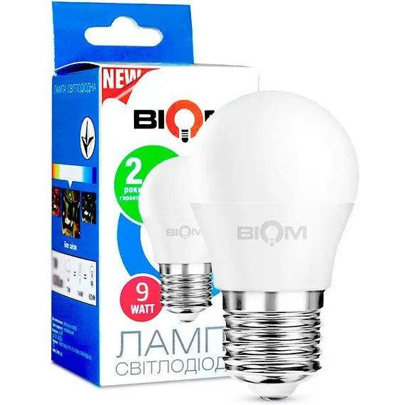 Biom LED G45 9W E27 4500K (BT-584) - зображення 1