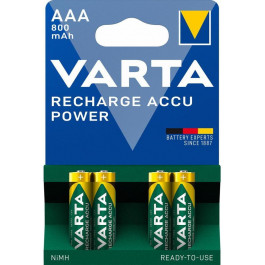   Varta AAA 800mAh NiMh 4шт LONGLIFE ACCU (56703101404)