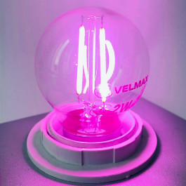   Velmax LED V-Filament-G45 2W E27 фиолетовая (21-41-36)