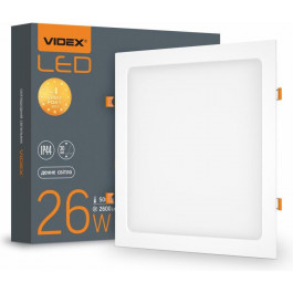   VIDEX LED Back вбудований квадратний 26W 5000K (VL-DLBS-265)