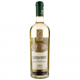   Bostavan Вино  DAOS Chardonnay medium sweet, 0,75 л (4840472011281)