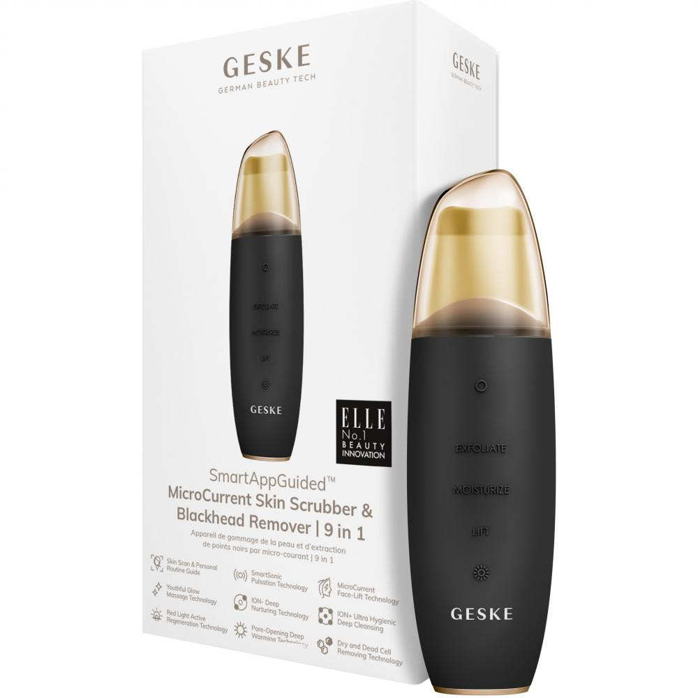 Geske MicroCurrent Skin Scrubber & Blackhead Remover 9 in 1 black - зображення 1