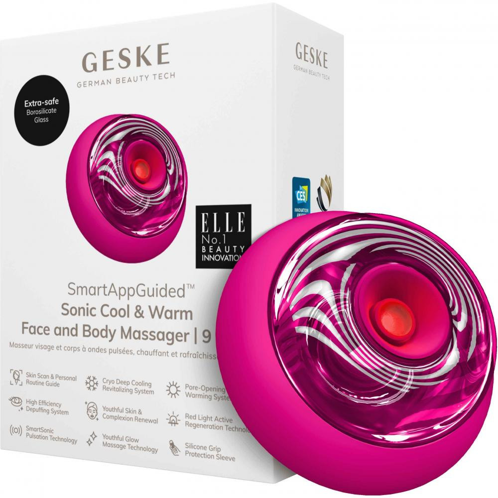 Geske Sonic Cool & Warm Face and Body Massager 9 in 1 magenta - зображення 1