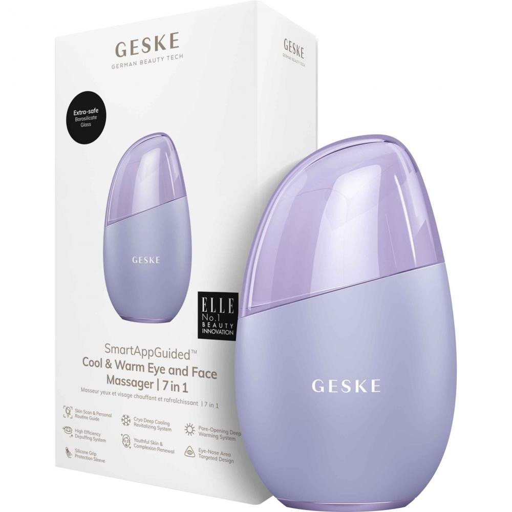 Geske Cool & Warm Eye and Face Massager 7 in 1 purple - зображення 1