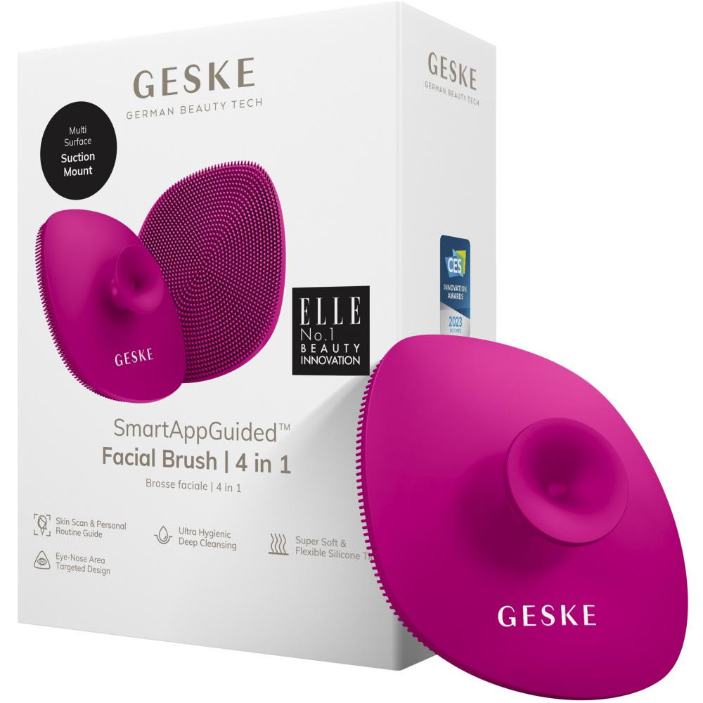 Geske Facial Brush 4 in 1 magenta suction mount - зображення 1