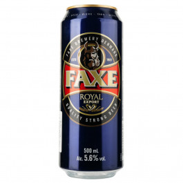   Faxe Пиво  Royal, світле, фільтроване, 5,6%, з/б, 0,5 л (5741000001394)