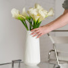 MVM Декоративна ваза для квітів MBM My Home 30 см Біла (DH-03FLOWERS-0303 WHITE) - зображення 3