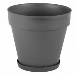   Serinova Горщик квітковий Yali Pot №3, 3 л, антрацитовий (8680648620277)