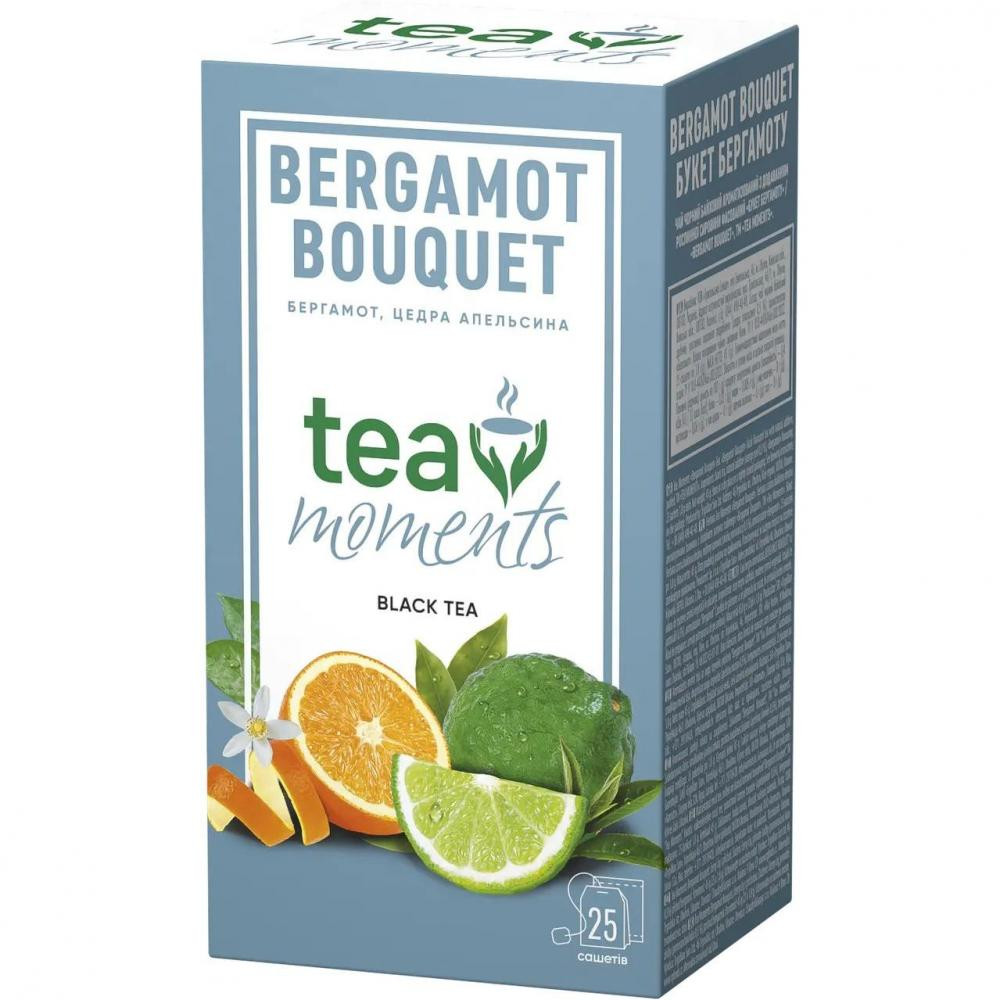 Tea Moments Чай чорний  Bergamot Bouquet, 25*1,8 г (4823118600643) - зображення 1