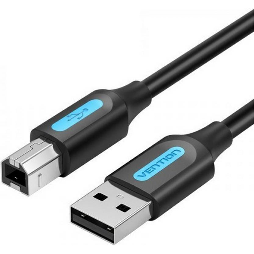 Vention USB Type-A Male USB Type-В 2A 5m Black (COQBJ) - зображення 1