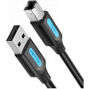 Vention USB Type-A Male USB Type-В 2A 5m Black (COQBJ) - зображення 2