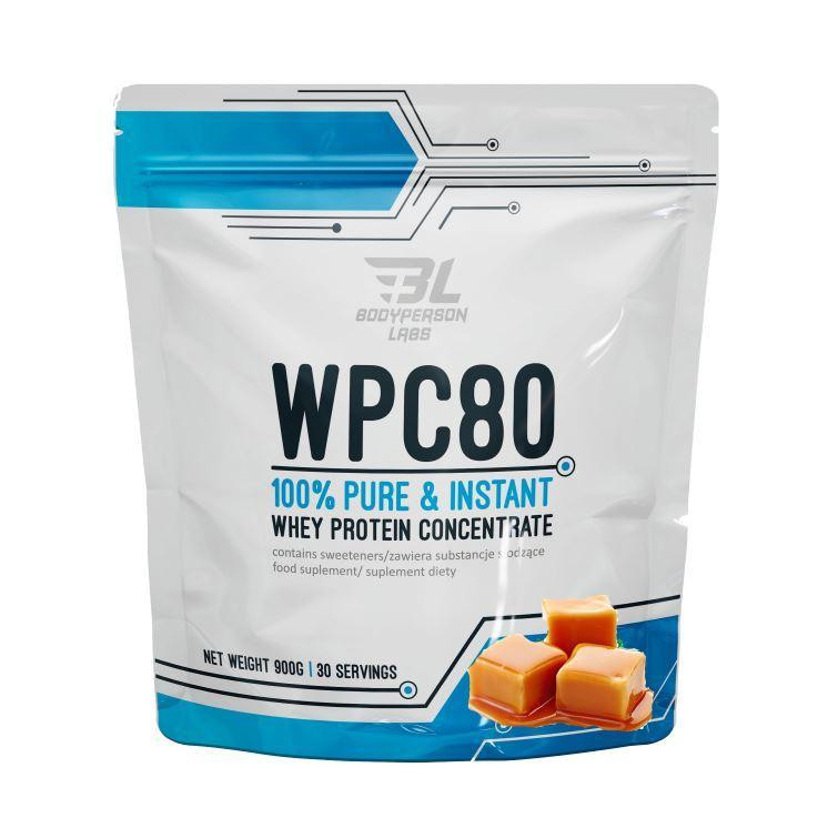 BodyPerson Labs WPC80 900 g /30 servings/ Salted Сaramel - зображення 1