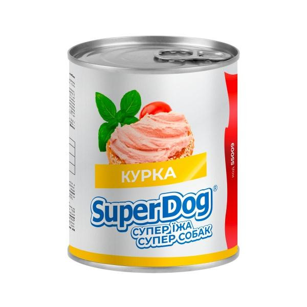 SuperDog паштет з куркою 800 г (4823089348841) - зображення 1