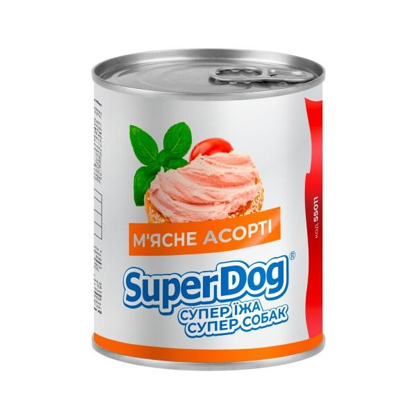 SuperDog паштет асорті 800 г (4823089348827) - зображення 1