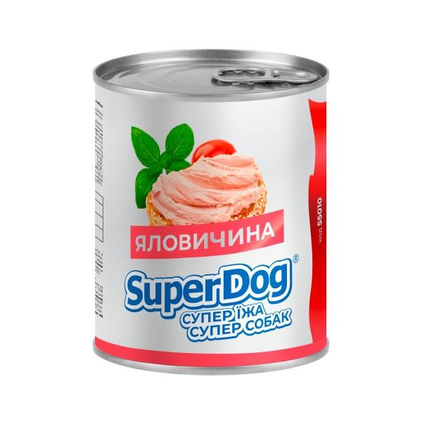 SuperDog паштет з яловичиною 800 г (4823089348834) - зображення 1