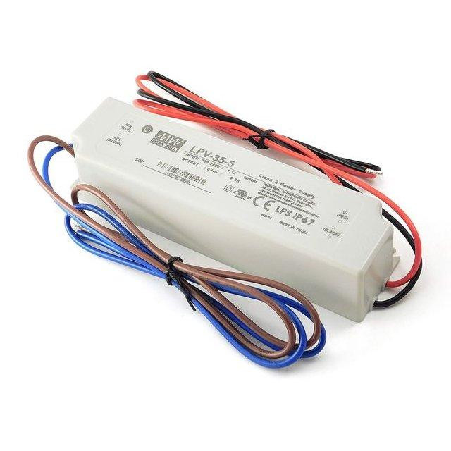 Mean Well 30W 5V 6A IP67 LPV-35-5 - зображення 1