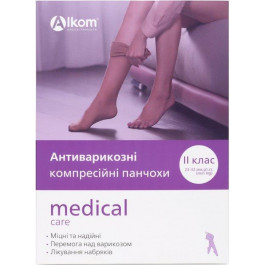   Алком Панчохи антиварикозні  Medical Care клас компресії II із закритим мисом розмір 3 бежеві (48230589332