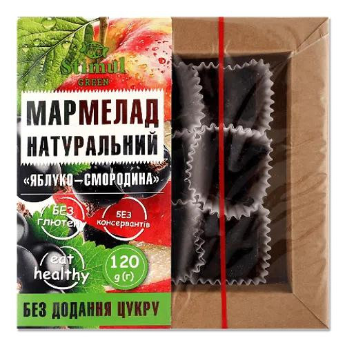 Кондитерська фабрика Стимул Мармелад  Green яблуко-смородина без цукру, 120 г (4820042179207) - зображення 1