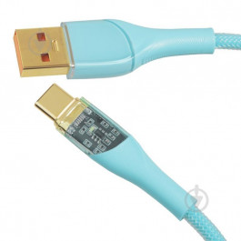   Essager Interstellar Transparent Design Charging Cable USB Type-A to USB Type-C 100W 1m Blue (EXCT-XJ03-P)