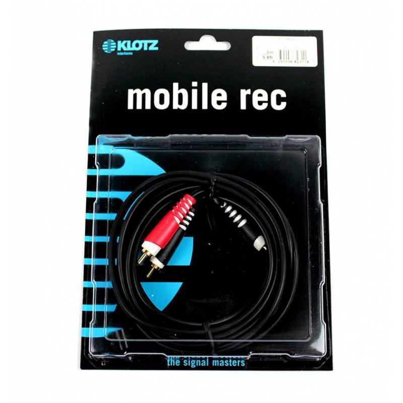 KLOTZ AY7 Y-CABLE STEREO MINI JACK - RCA BLACK 3 M - зображення 1