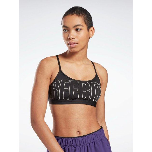 Reebok Спортивный топ  Skinny Bra - Solid GJ5681 XS Black (4064047960419) - зображення 1