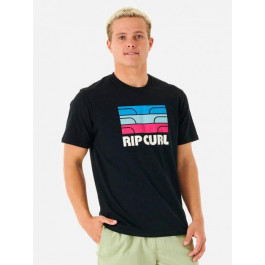   Rip Curl Футболка  Surf Revival Waving Tee 03NMTE-90 S Черная (9359082282158)