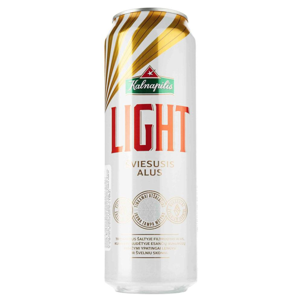 Kalnapilis Пиво  Light, світле, фільтроване, 4,7%, з/б, 0,568 л (4770477231363) - зображення 1