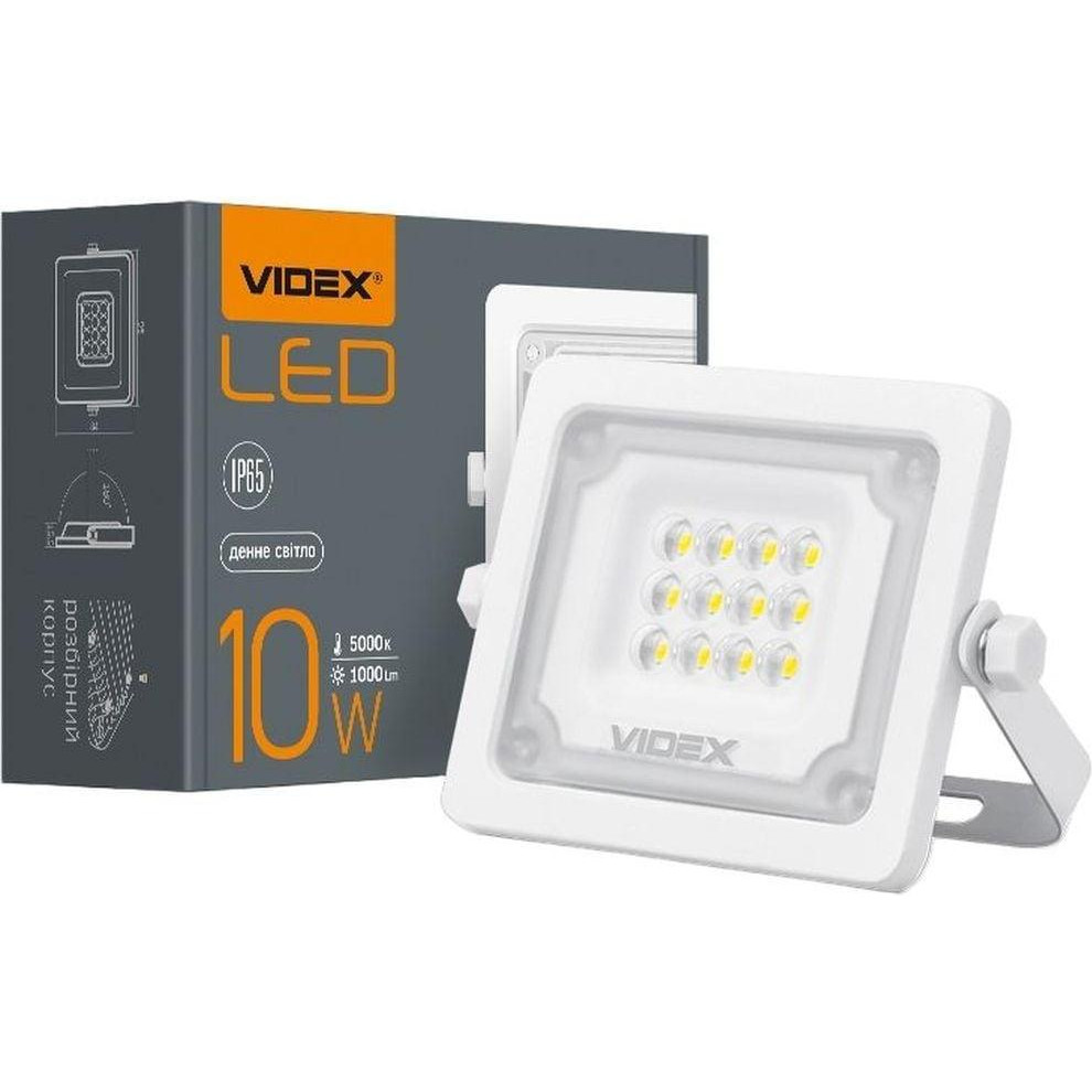 VIDEX LED прожектор 10W 5000K  F2e уличный белый VL-F2e-105W - зображення 1