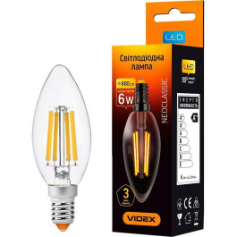   VIDEX LED C37F 6W E14 3000K 220V (VL-C37F-06143)