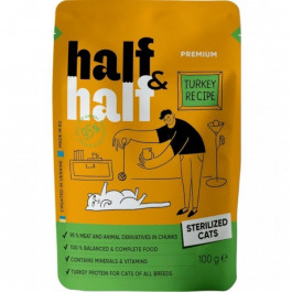   Half & Half Turkey Recipe Sterilised Cats 100 г (20895)