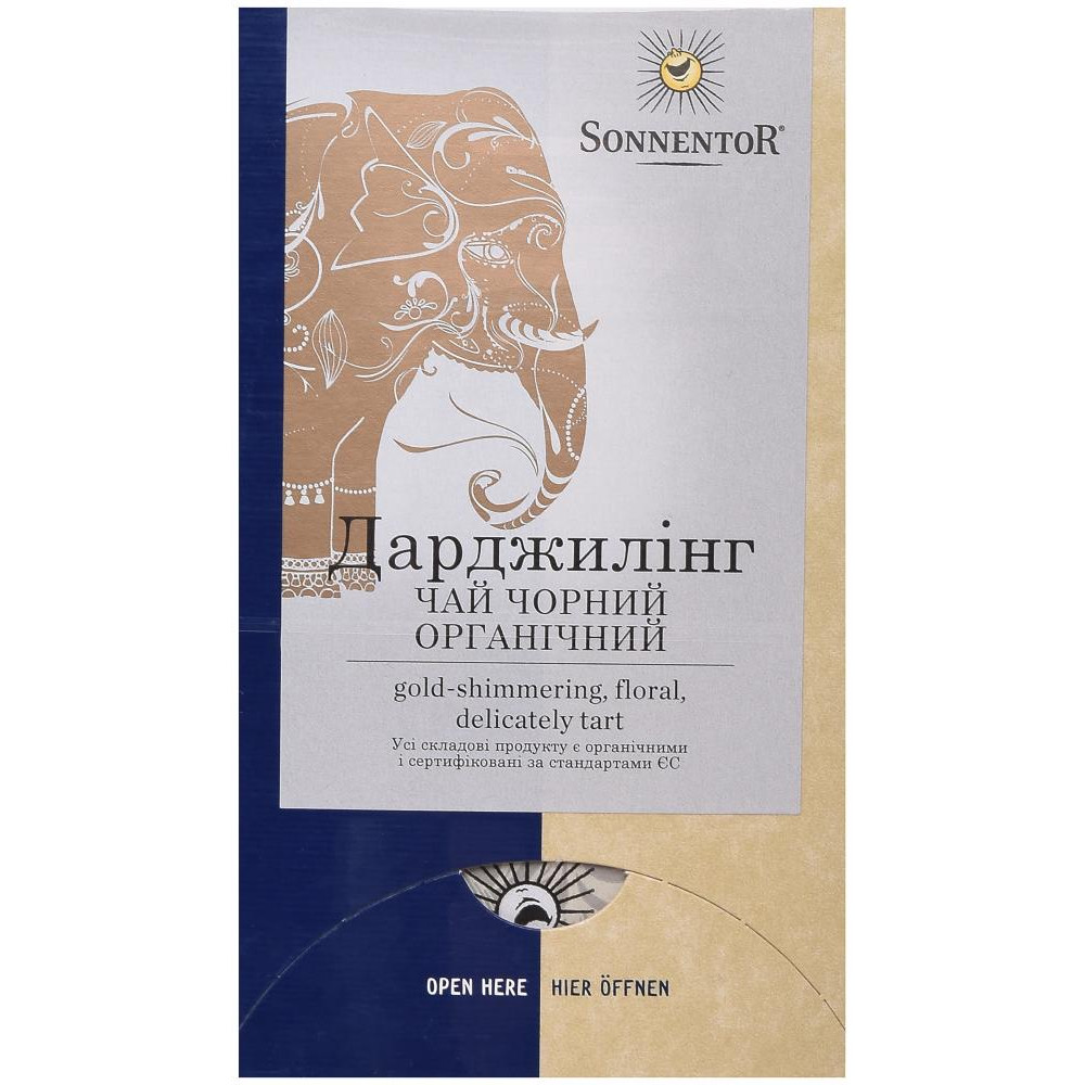 Sonnentor Чай чорний  Дарджилінг органічний 27 г (18 шт. х 1.8 г) (9004145022164) - зображення 1