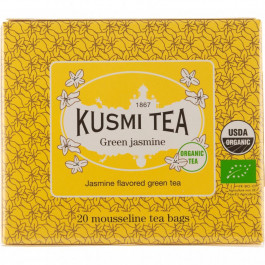   Kusmi Tea Чай зеленый  Green Jasmine органический 20 пакетиков х 2 г (3585810082349)