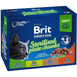   Brit Premium Cat Sterilised Plate Chunks 100г х 12 (111834)