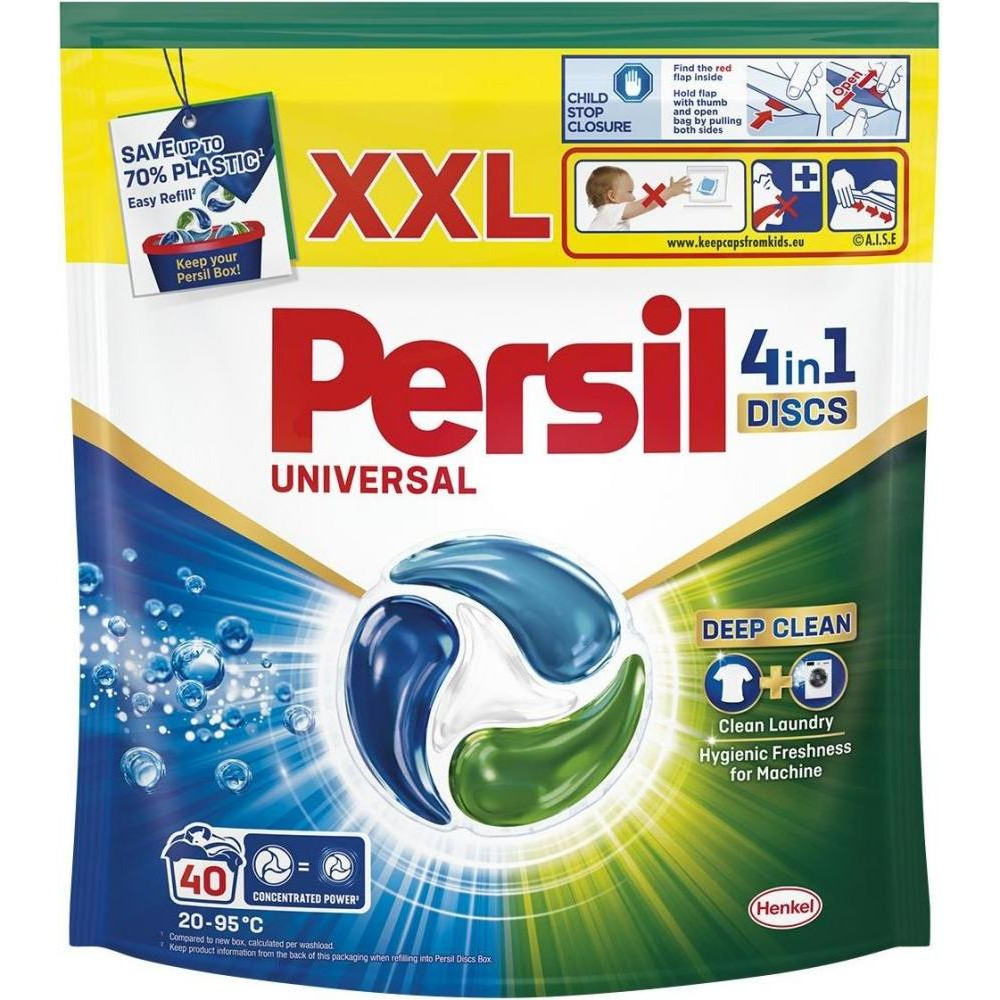 Persil Диски для прання 4in1 Discs Universal Deep Clean, 40 шт. (9000101801255) - зображення 1