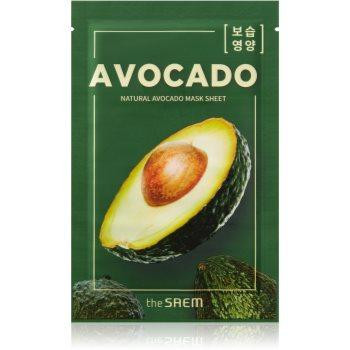 The Saem Natural Mask Sheet Avocado тканинна маска для обличчя з екстра зволожуючим та поживним ефектом 21 мл - зображення 1