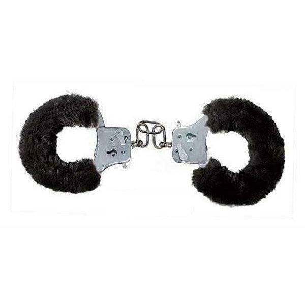 Toy Joy Наручники Furry Fun Cuffs, черный (TOY9505) - зображення 1