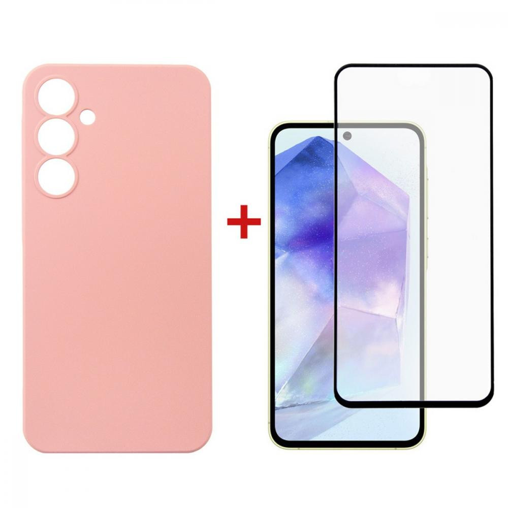 DENGOS Чохол до Samsung Galaxy A55 5G + Glass Pink (DG-KM-92) - зображення 1