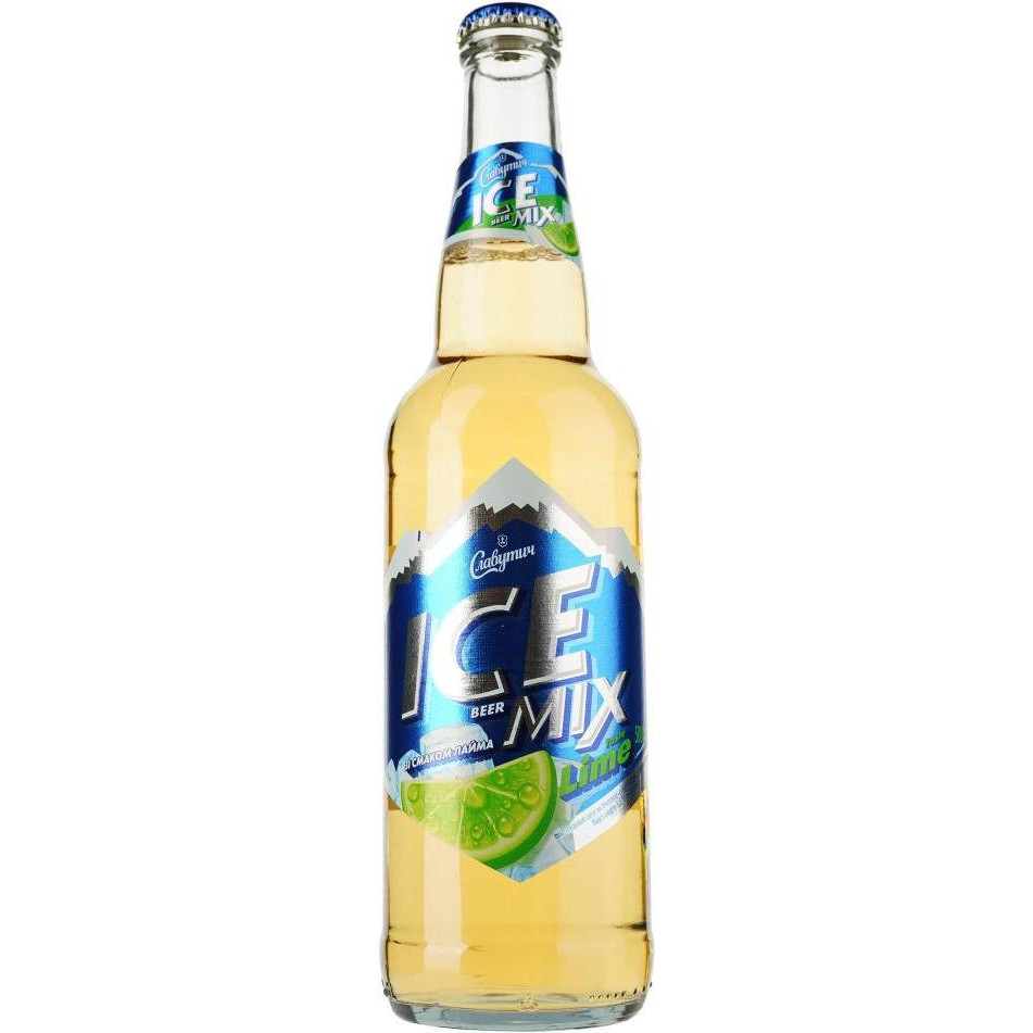 Славутич Пиво Ice Mix Lime светлое фильтрованное 3,5% 0,5 л (4820000454759) - зображення 1