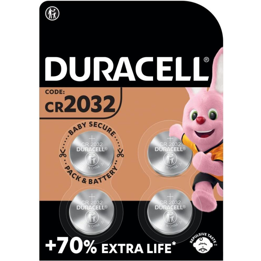 Duracell CR-2032 bat(3B) Lithium 4шт 5007662 - зображення 1